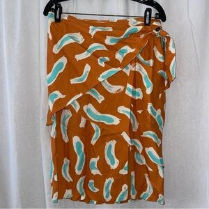 Maeve midi wrap skirt with pocket